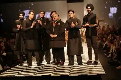 New Delhi: Models walk the ramp during designer JJ Valaya
