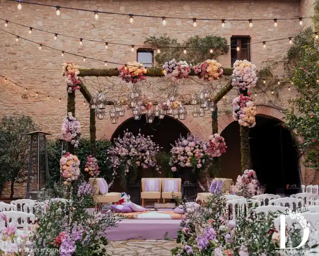Decor done by Devika Narain at the Tuscan wedding of Anushka & Virat