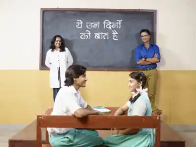 Shashi and Sumeet Mittal Producers - Yeh Un Dinon Ki Baat Hai with Randeep Rai (in uniform) & Ashi Singh (in uniform)