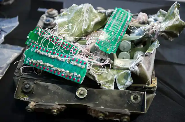 The remains of an Iranian rocket’s Qiam guidance component which was fired by Yemen into Saudi Arabia, according to US Ambassador to the UN Nikki Haley.