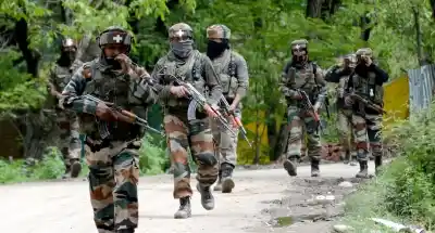 Soldiers in Jammu and Kashmir. (Photo: IANS)