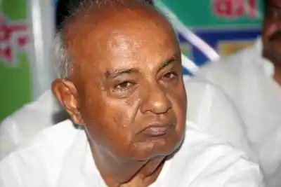 JDS leader and former prime minister HD Deve Gowda. 