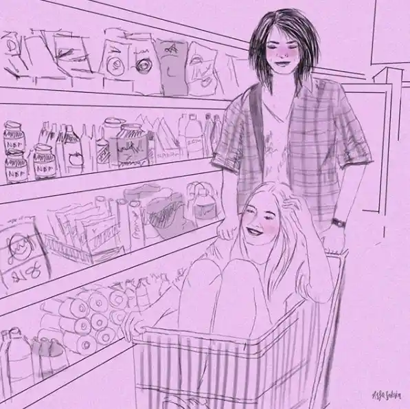 Artwork by artist Asfa Sabrin for Queernama.