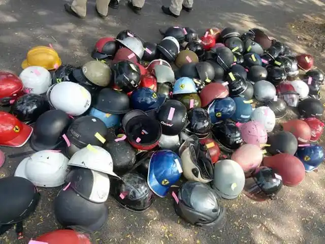 Social media posts are tending towards a crackdown against poor quality helmets in Bengaluru.