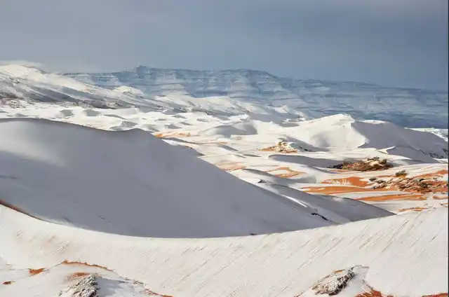 Snow-capped Algerian peak.