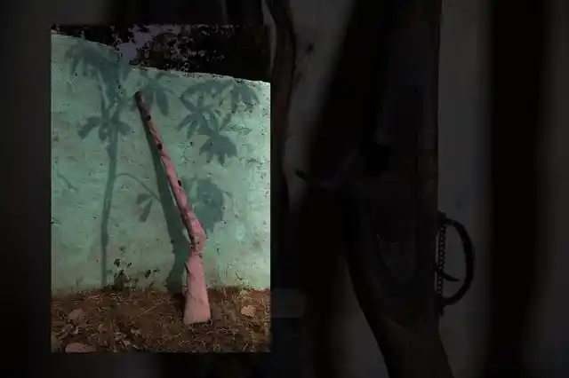 A poacher’s gun. 