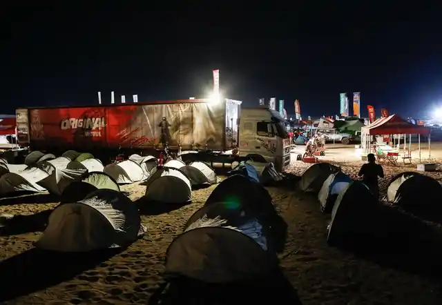 Camps at the Dakar 2018 event.
