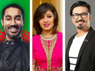 DJ Nucleya, Sunidhi Chauhan and Amit Trivedi - the trinity judging <i>The Remix</i>.