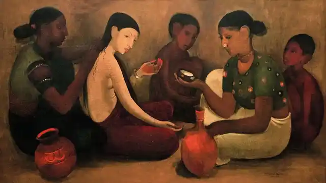 Amrita Sher-Gil’s ‘Bride’s Toilet’.