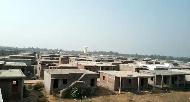 Sturdy brick houses were constructed at relocation site in New Kirtipur.