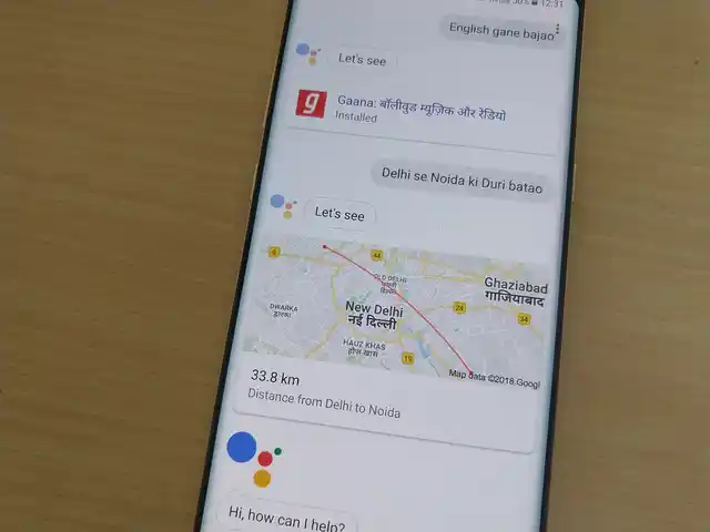 GA picks up Hindi commands accurately. 