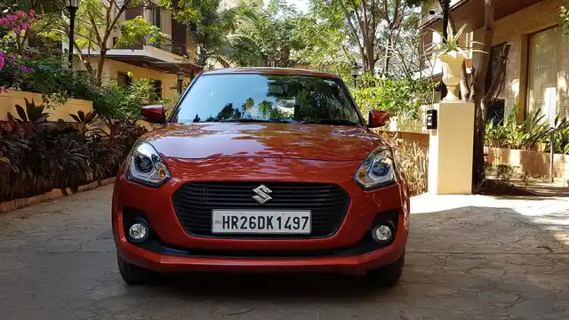 The Swift sports a large single-aperture grille. The lack of chrome is a good thing.