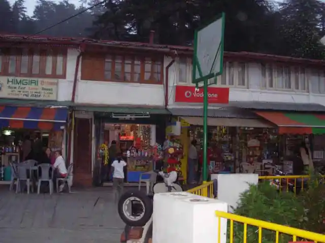 The bustling Mussoorie market, close to where Bond lives.
