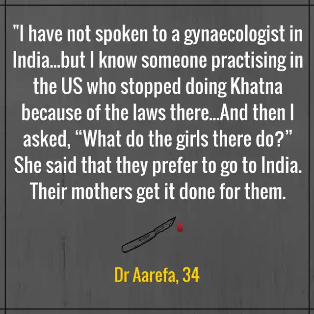 Anecdote from the WeSpeakOut survey on FGM in India. 