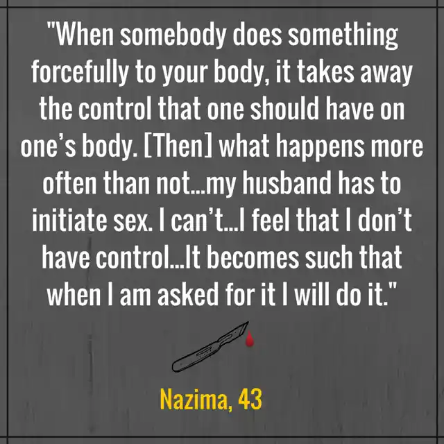 Anecdote from the WeSpeakOut survey on FGM in India. 