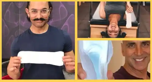 Celebrities take the #PadManChallenge online to spread awareness about menstrual hygiene. 
