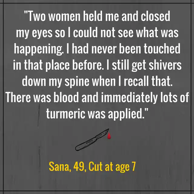Anecdote from the WeSpeakOut survey on FGM in India. 