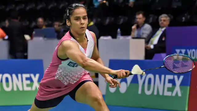 Saina Nehwal in action.