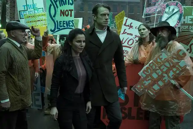 A scene from the dystopian series, <i>Altered Carbon.</i>