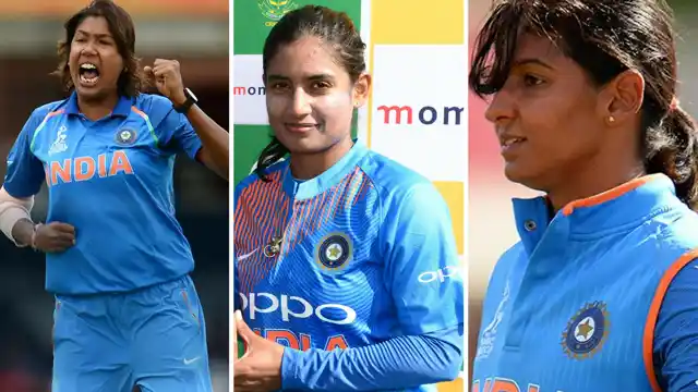 File pictures of Jhulan Goswami (left), Mithali Raj (centre) and Harmanpreet Kaur.