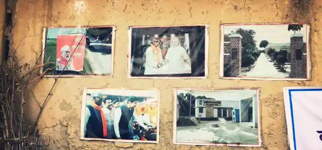 Patel posing with PM Modi in the second photograph from the left in the first row.