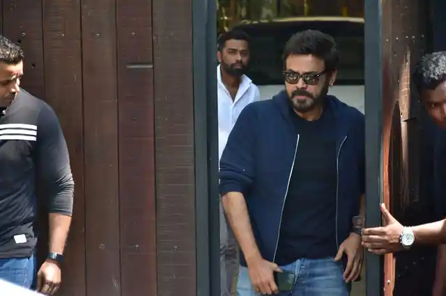 South superstar Venkatesh arrives as well. 