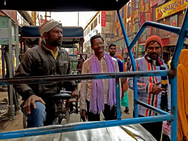 Men who carry the burden with smile.