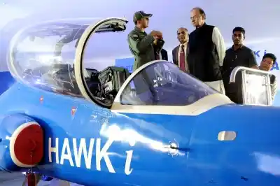 State-run Hindustan Aeronautics Ltd (HAL) on Wednesday flew advanced jet trainer (AJT) Hawk-i here for the first time with an avionics system it developed, said the defence behemoth. 