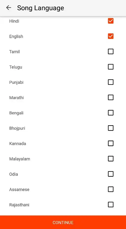 Gaana offers music in multiple regional languages.