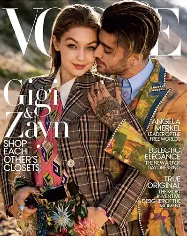Zayn Malik and Gigi Hadid on the cover of <i>Vogue.</i>