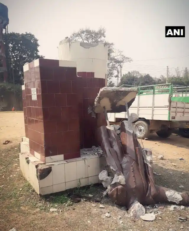 A Lenin statue in Sabroom, Tripura was razed on 4 March. 