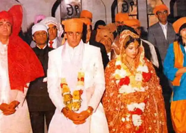 Sanjay at his wedding with Richa. 