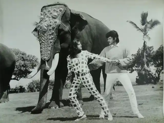 Richa Sharma with Anil Kapoor in <i>Insaaf Ki Awaaz</i>.
