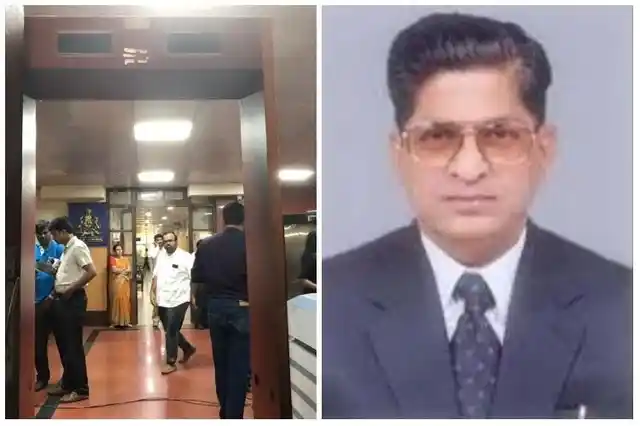 A man walked into Lokayuktha’s chamber on Wednesday and stabbed him twice. 