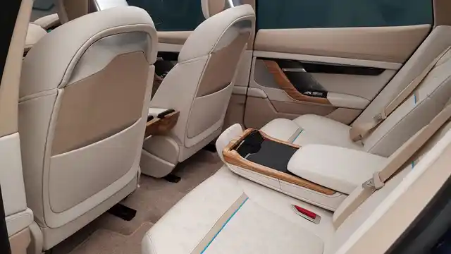 Rear seat legroom is good, thanks to a full flat floor under which the batteries are stored. 