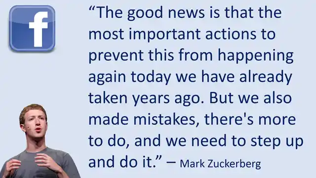 Mark Zuckerberg’s statement on his Facebook page. 