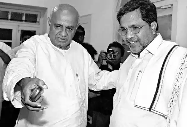 Siddaramaiah was the right hand man of Deve Gowda until 2005. 