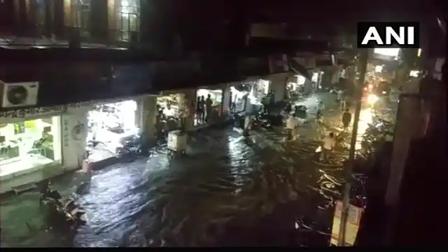 Commuters were trapped for hours on the roads due to water-logging caused by the hailstorm. 