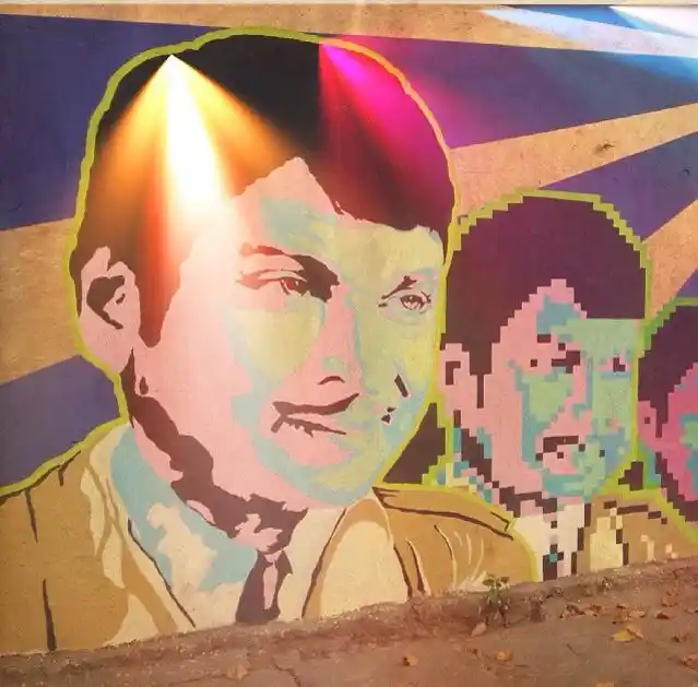 Graffiti of Kannada Superstar Dr Rajkumar in Bengaluru.
