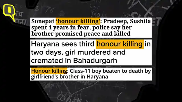 Killing in the name of ‘honour’.