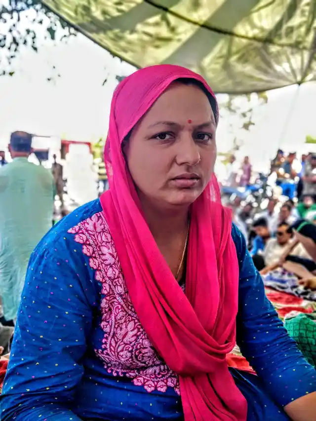 Only women are fasting at the Hindu Ekta Manch protest, and they’re being led by the prime accused, Sanji Ram’s, daughter.