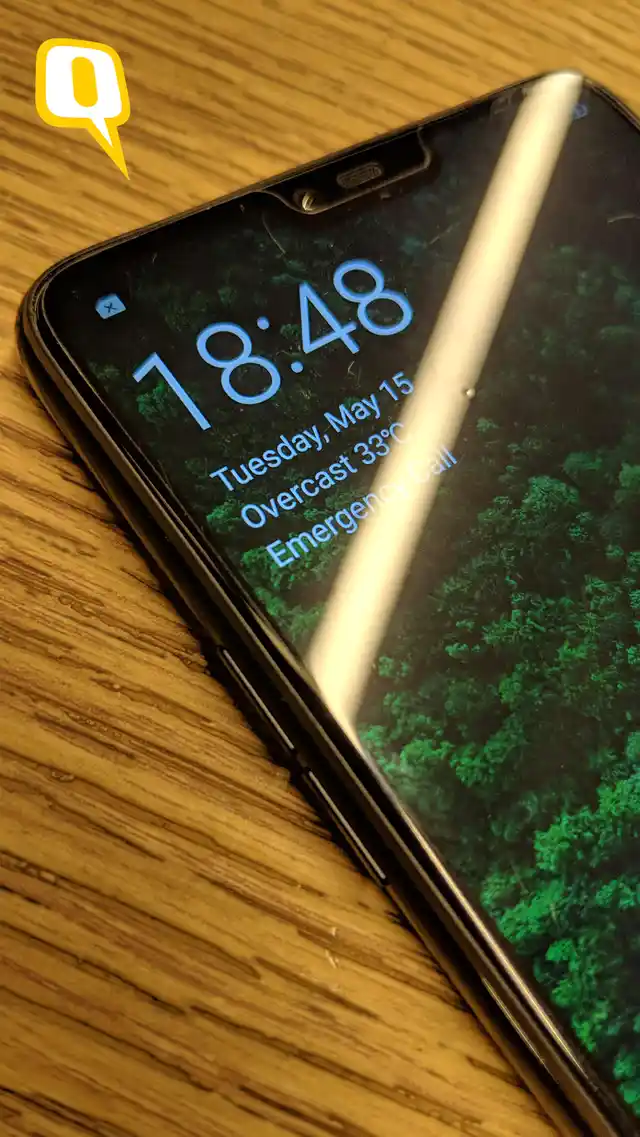 The phone comes with a pre-installed screen guard.