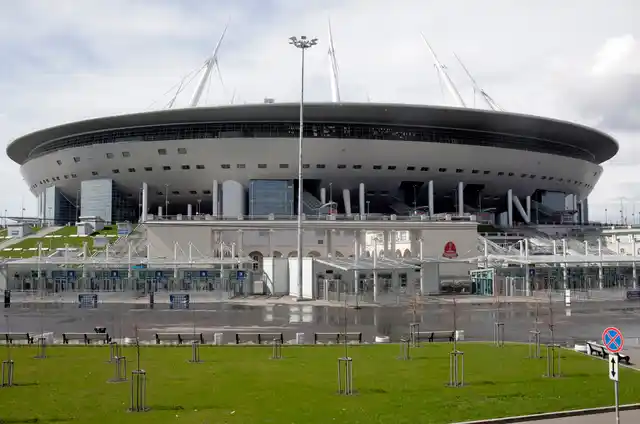 The 67,000 strong capacity St Petersburg Stadium resembles a space-ship and will host the third-place playoff, and a semi-final match.