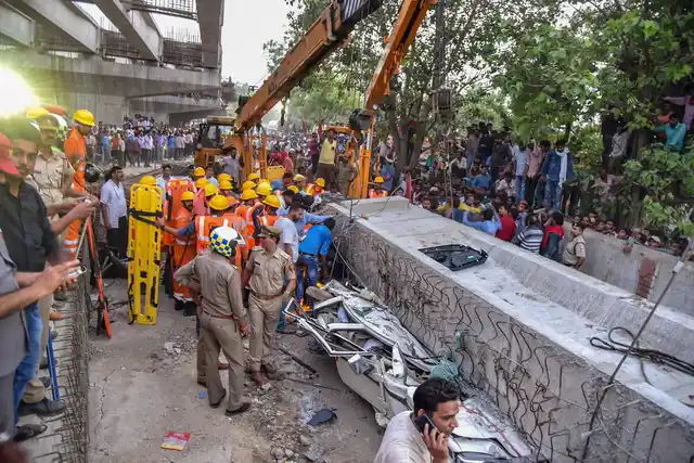 Several bodies were recovered from the rubble of the collapsed flyover