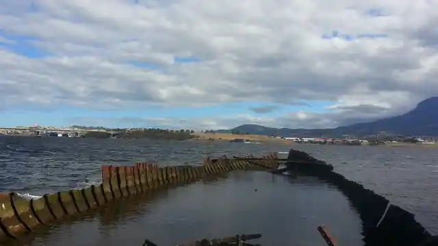 The remains of the Otago, the ship Conrad commanded, in Hobart. 