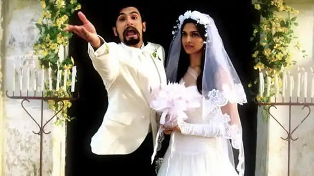 Ranveer Singh and Deepika Padukone in a still from <i>Finding Fanny</i>.