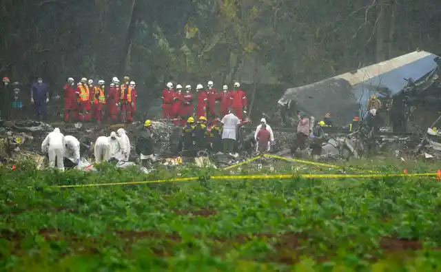 The flight crashed in a field in southern Havana