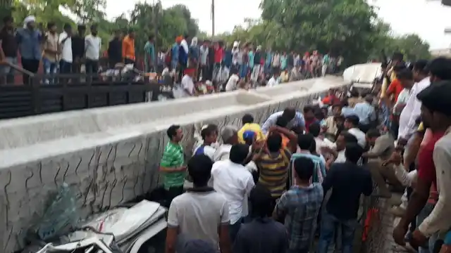 An under construction flyover collapsed in the Cantt area of Varanasi.