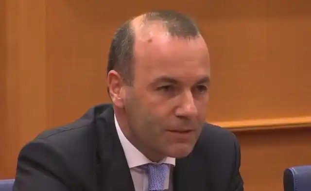 Manfred Weber, MEP, Germany asking his question. 