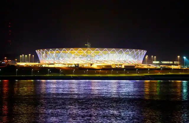 A view on the new the World Cup stadium in Volgograd, Russia